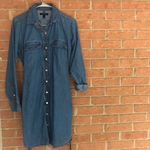 Denim button up dress